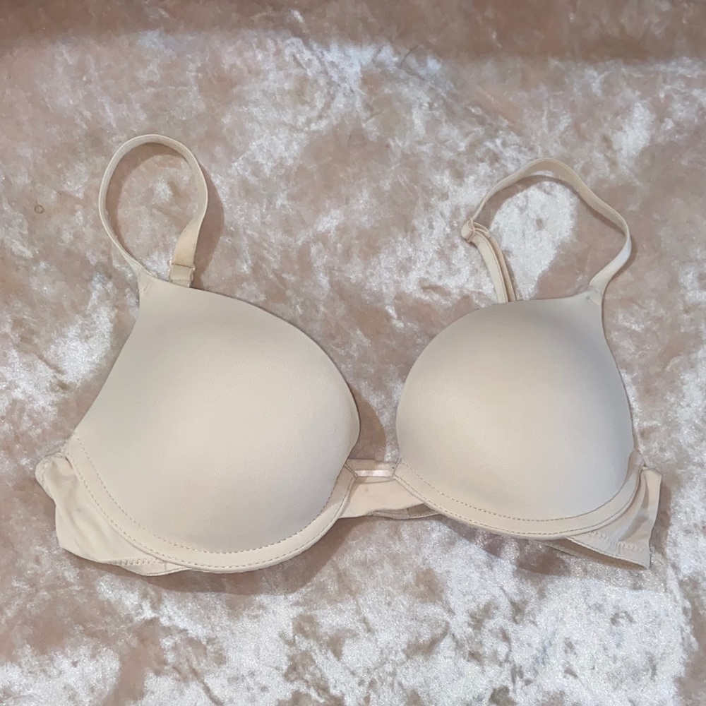 Pink Victoria Secret Tan Push-Up Bra Size: 32B